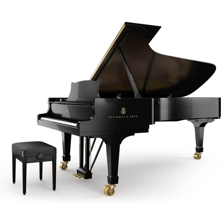 Steinway & Sons concert grand piano D-274 in black